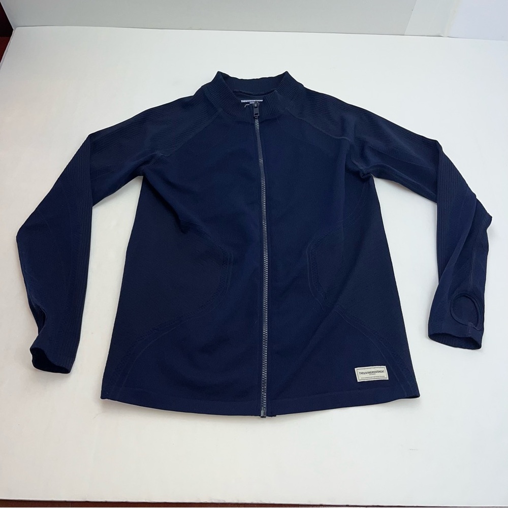 The Giving Movement Navy Blue‎ Fitted Running Top Jacket Womens Size XL Active